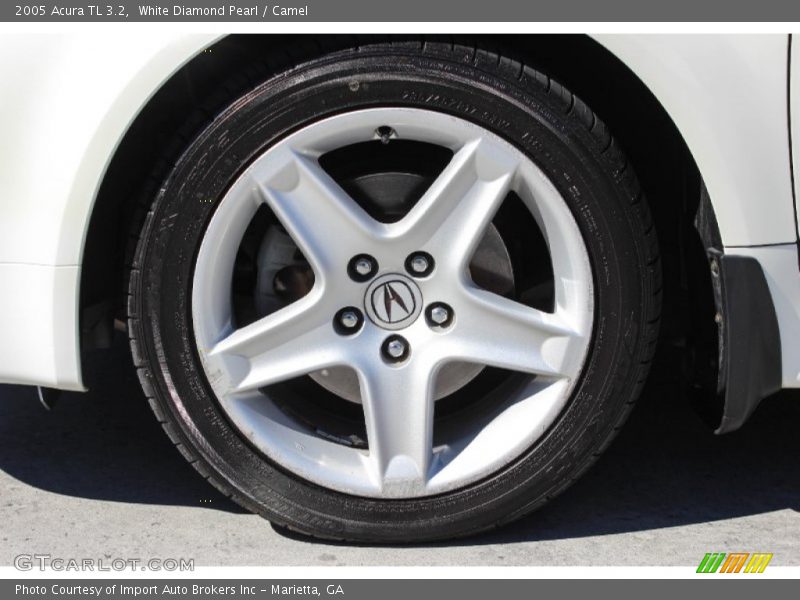 White Diamond Pearl / Camel 2005 Acura TL 3.2
