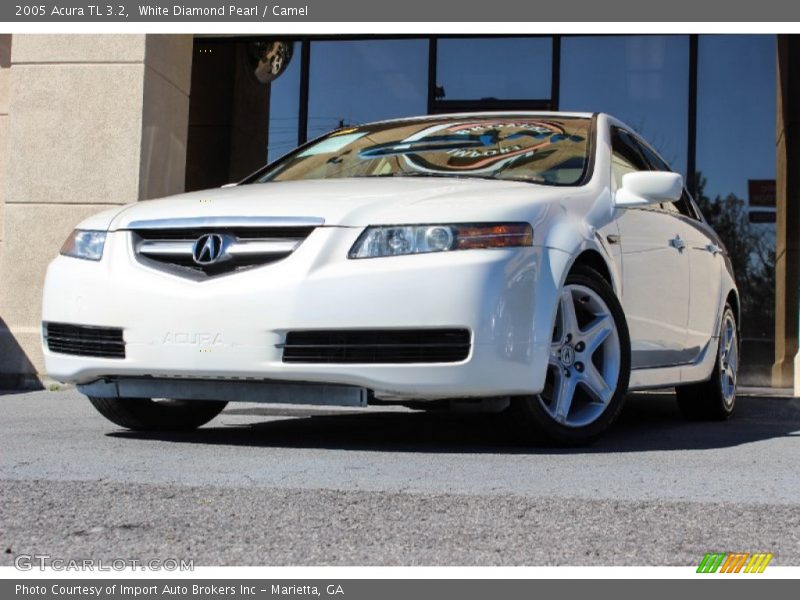 White Diamond Pearl / Camel 2005 Acura TL 3.2