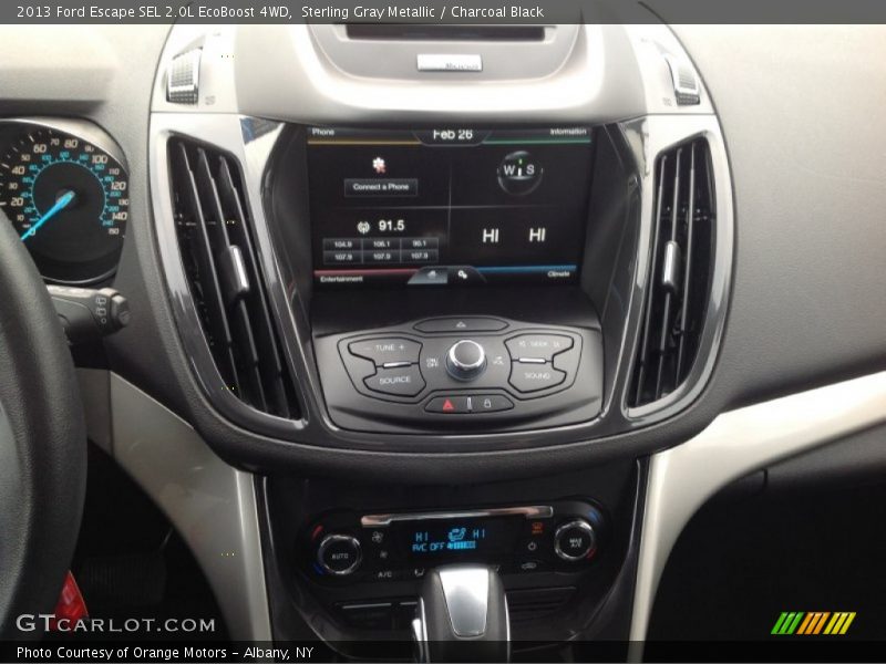 Sterling Gray Metallic / Charcoal Black 2013 Ford Escape SEL 2.0L EcoBoost 4WD