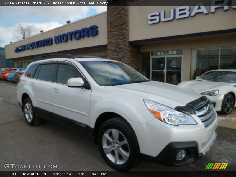 Satin White Pearl / Ivory 2014 Subaru Outback 2.5i Limited