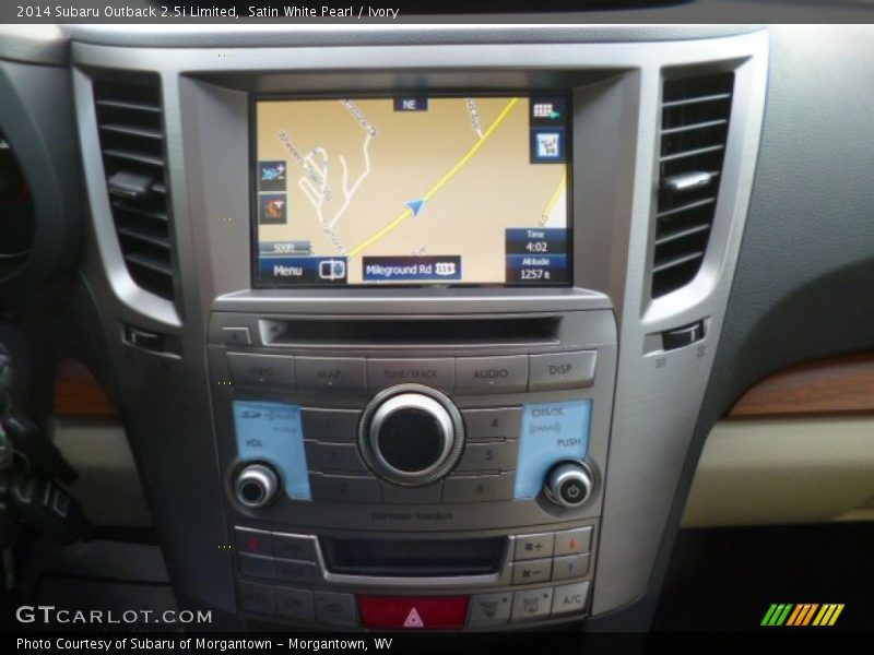 Navigation of 2014 Outback 2.5i Limited