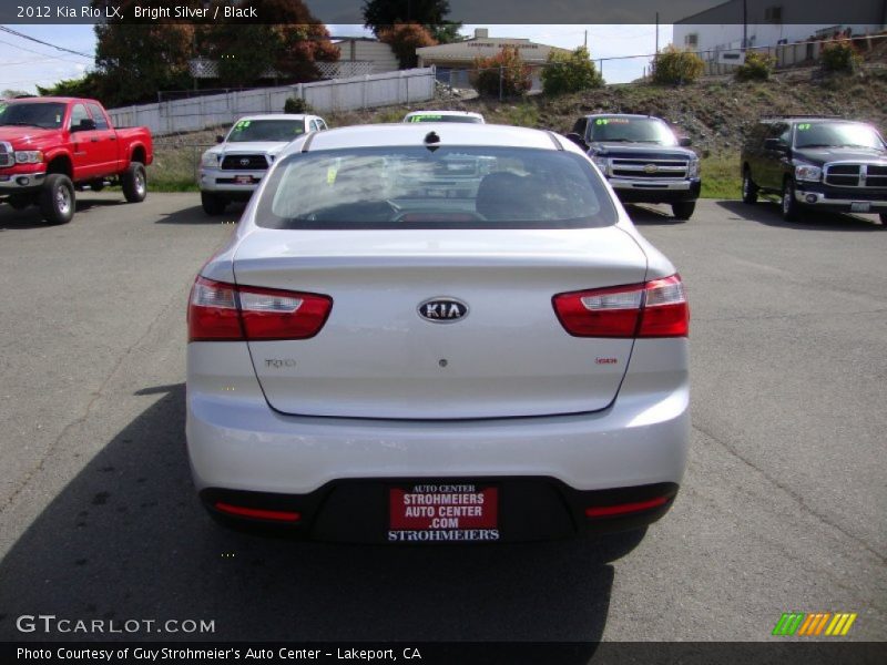 Bright Silver / Black 2012 Kia Rio LX