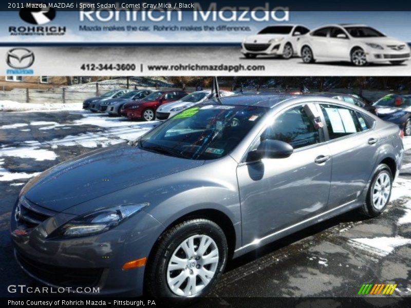 Comet Gray Mica / Black 2011 Mazda MAZDA6 i Sport Sedan