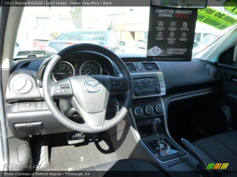 Comet Gray Mica / Black 2011 Mazda MAZDA6 i Sport Sedan