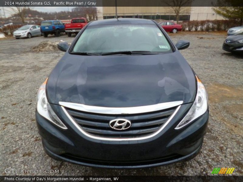 Pacific Blue Pearl / Gray 2014 Hyundai Sonata GLS