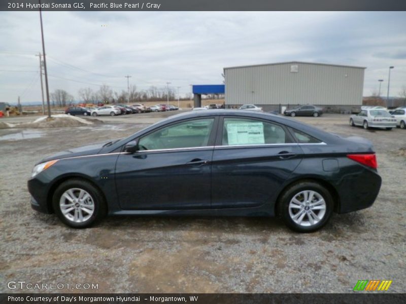 Pacific Blue Pearl / Gray 2014 Hyundai Sonata GLS