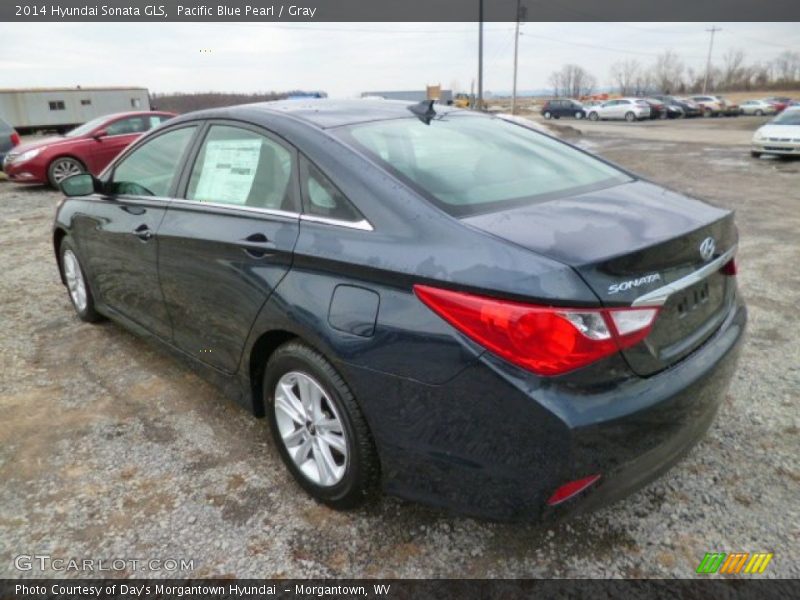 Pacific Blue Pearl / Gray 2014 Hyundai Sonata GLS