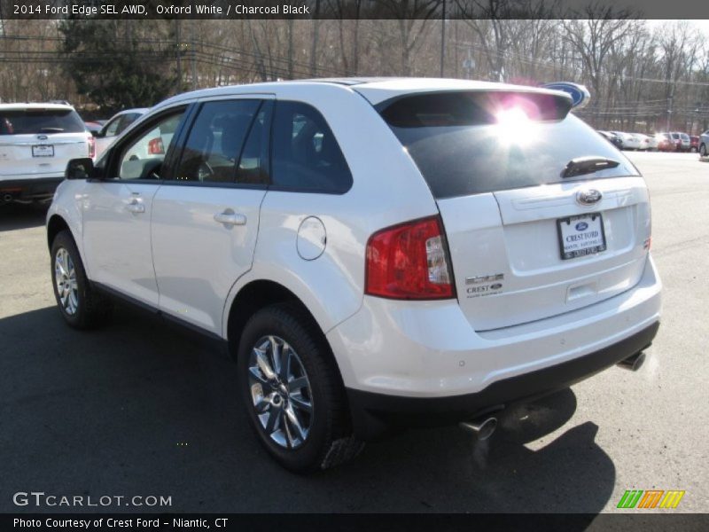 Oxford White / Charcoal Black 2014 Ford Edge SEL AWD