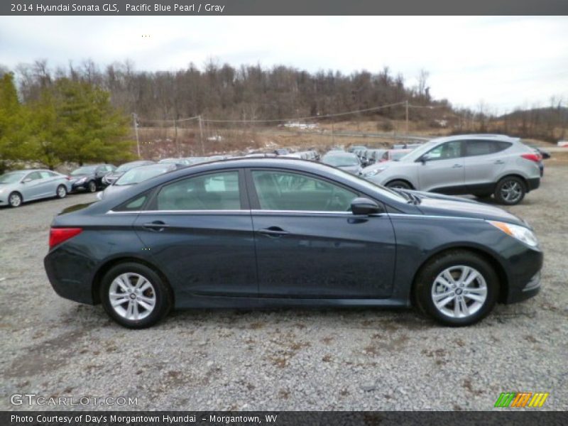 Pacific Blue Pearl / Gray 2014 Hyundai Sonata GLS