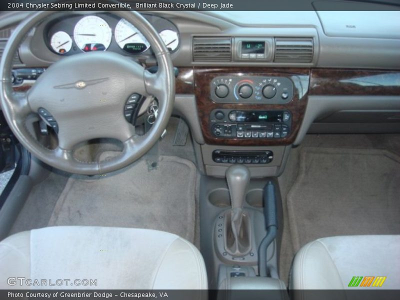 Brilliant Black Crystal / Deep Jade 2004 Chrysler Sebring Limited Convertible