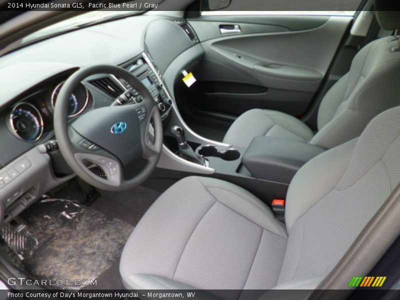 Pacific Blue Pearl / Gray 2014 Hyundai Sonata GLS