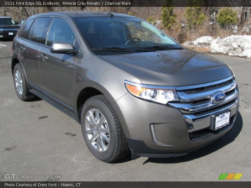 Mineral Gray Metallic / Charcoal Black 2013 Ford Edge SEL EcoBoost