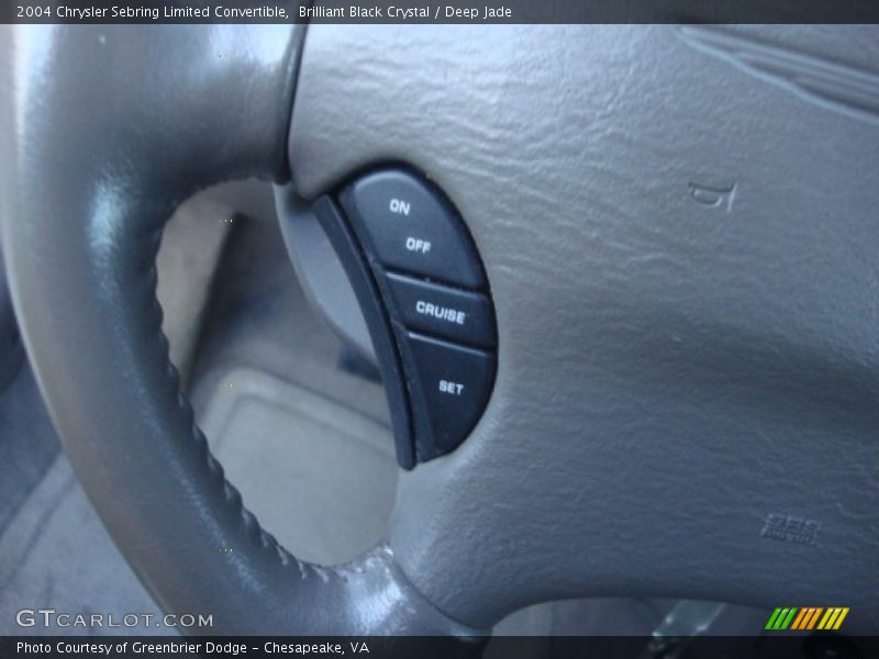 Brilliant Black Crystal / Deep Jade 2004 Chrysler Sebring Limited Convertible