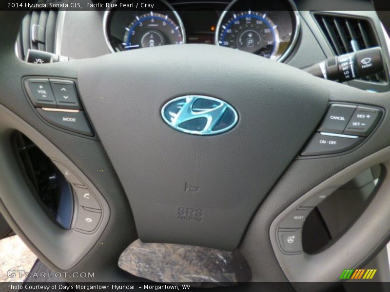 Pacific Blue Pearl / Gray 2014 Hyundai Sonata GLS
