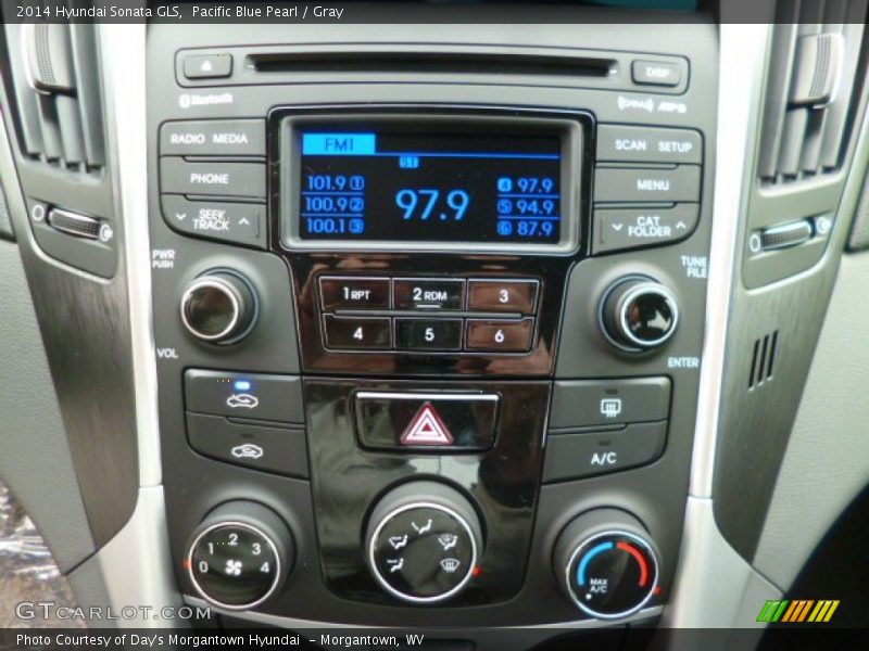 Pacific Blue Pearl / Gray 2014 Hyundai Sonata GLS