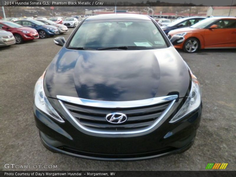 Phantom Black Metallic / Gray 2014 Hyundai Sonata GLS