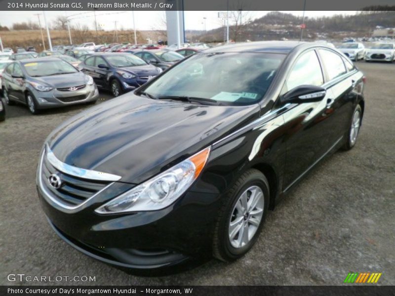 Phantom Black Metallic / Gray 2014 Hyundai Sonata GLS