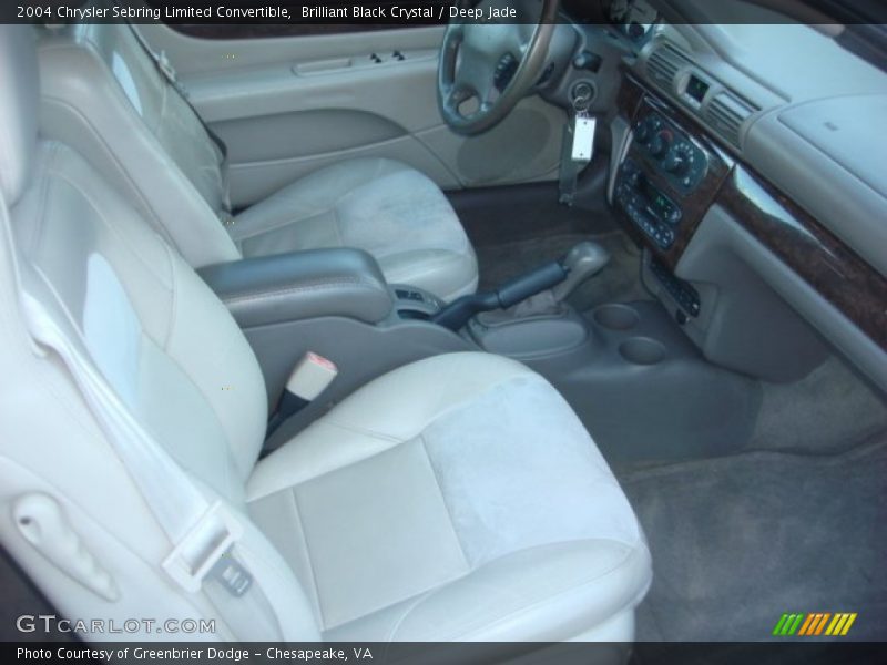 Brilliant Black Crystal / Deep Jade 2004 Chrysler Sebring Limited Convertible
