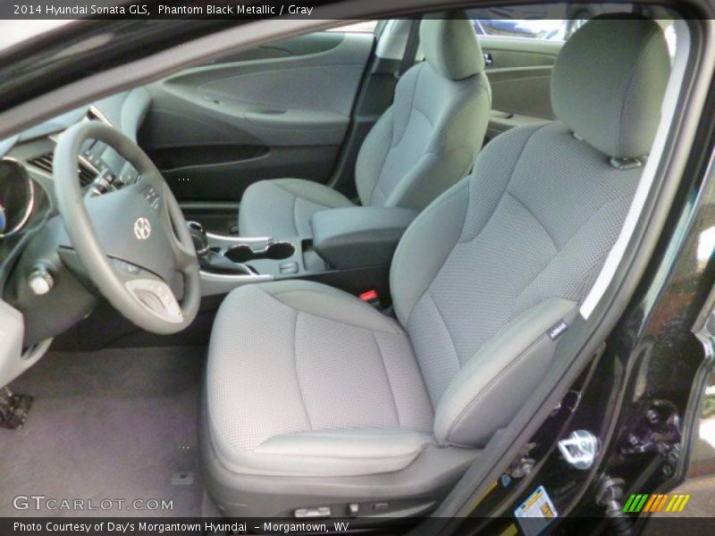 Phantom Black Metallic / Gray 2014 Hyundai Sonata GLS