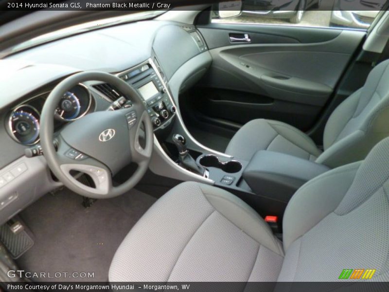 Phantom Black Metallic / Gray 2014 Hyundai Sonata GLS