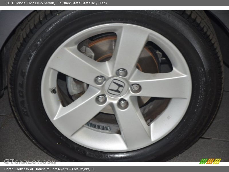 Polished Metal Metallic / Black 2011 Honda Civic LX-S Sedan