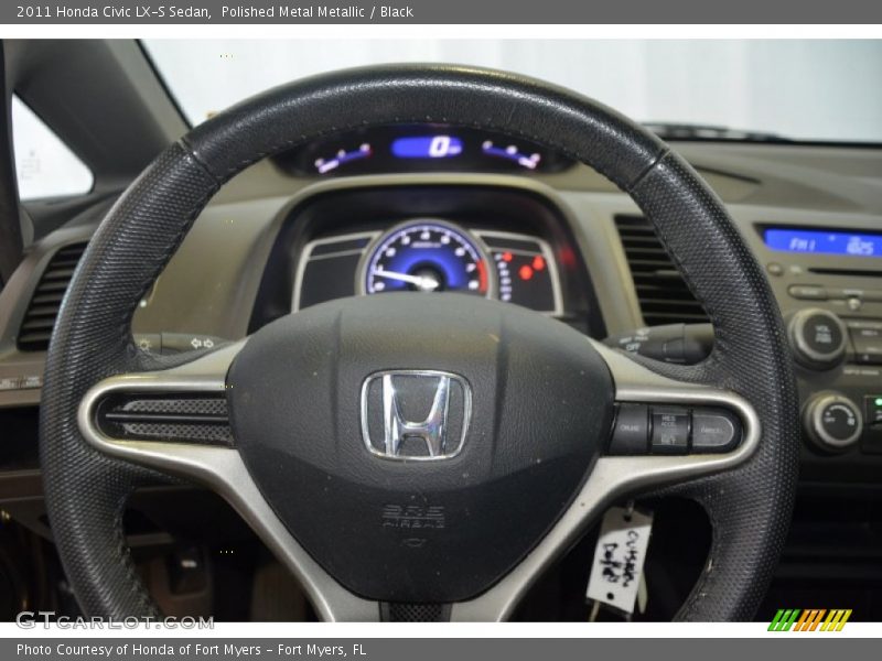 Polished Metal Metallic / Black 2011 Honda Civic LX-S Sedan