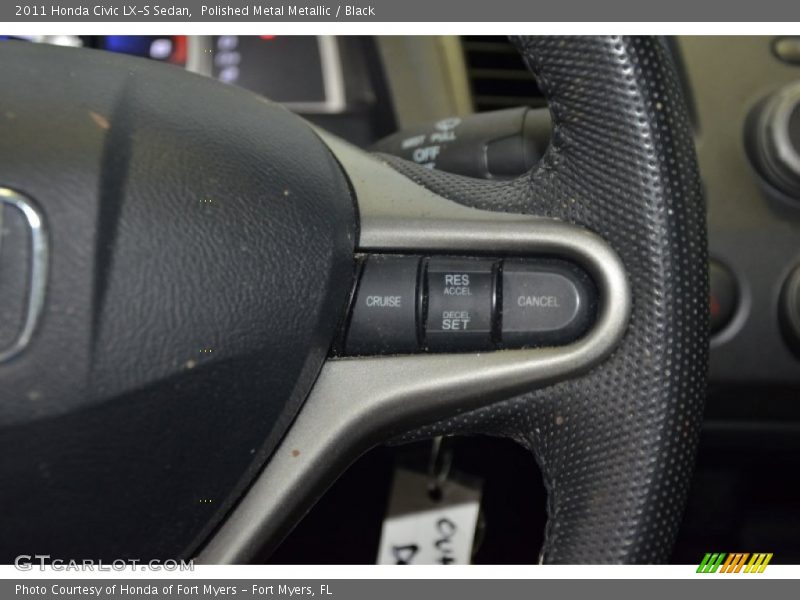 Polished Metal Metallic / Black 2011 Honda Civic LX-S Sedan