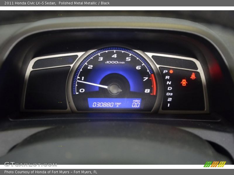Polished Metal Metallic / Black 2011 Honda Civic LX-S Sedan
