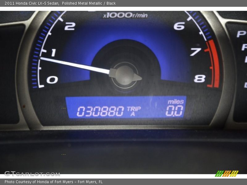 Polished Metal Metallic / Black 2011 Honda Civic LX-S Sedan