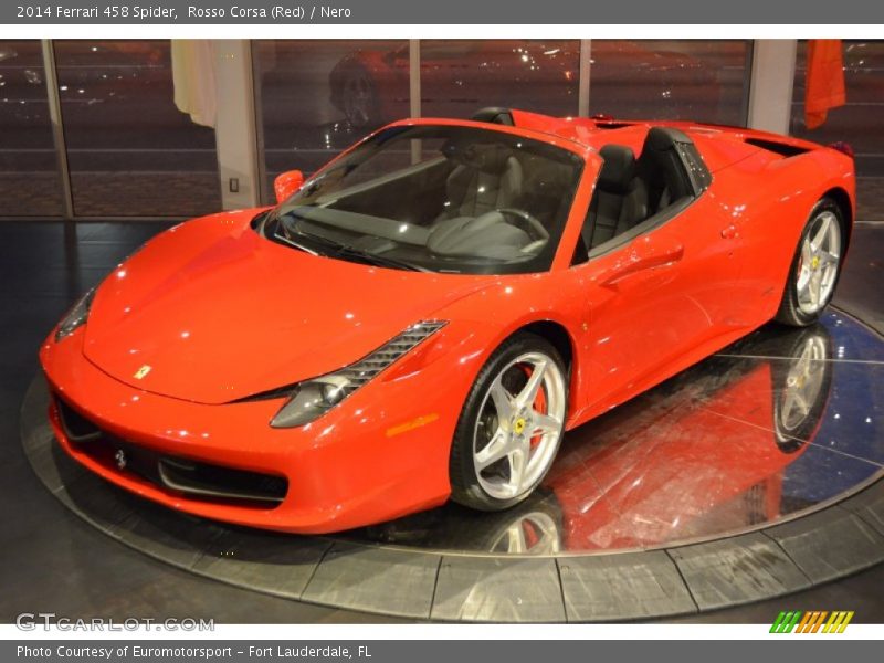 Rosso Corsa (Red) / Nero 2014 Ferrari 458 Spider