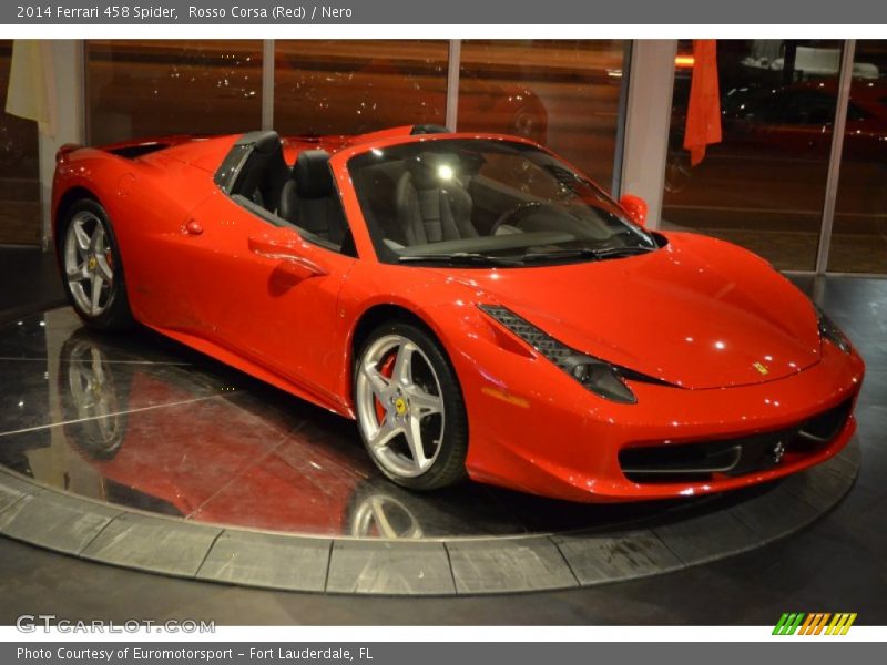 Rosso Corsa (Red) / Nero 2014 Ferrari 458 Spider