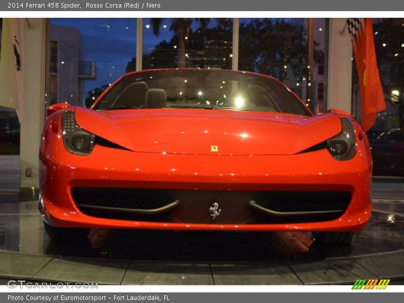 Rosso Corsa (Red) / Nero 2014 Ferrari 458 Spider