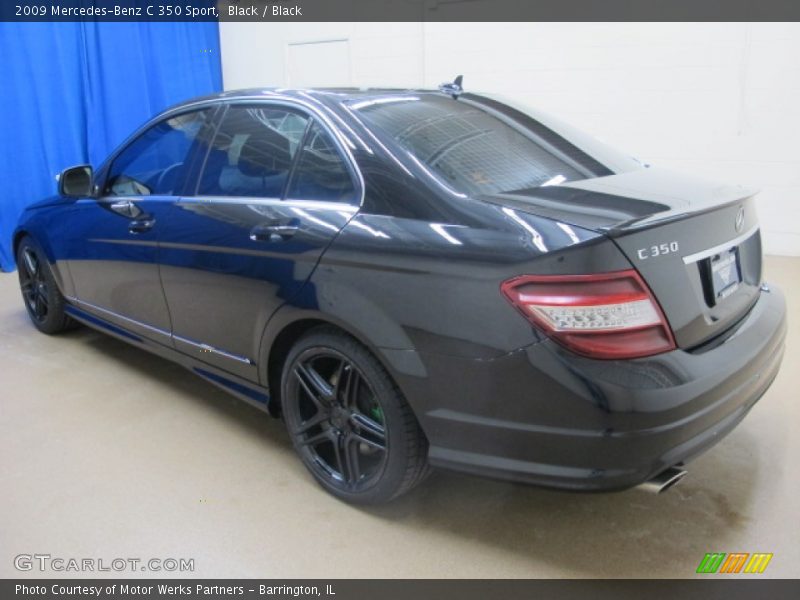 Black / Black 2009 Mercedes-Benz C 350 Sport