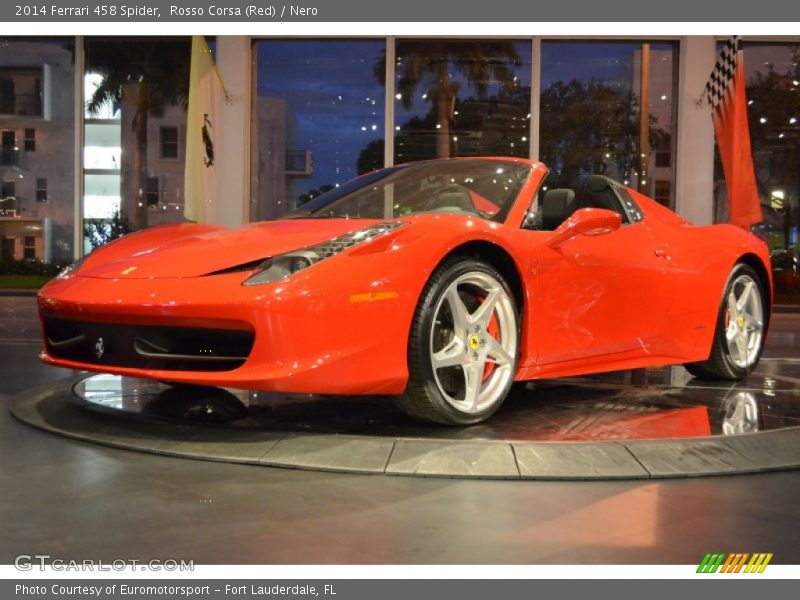 Rosso Corsa (Red) / Nero 2014 Ferrari 458 Spider