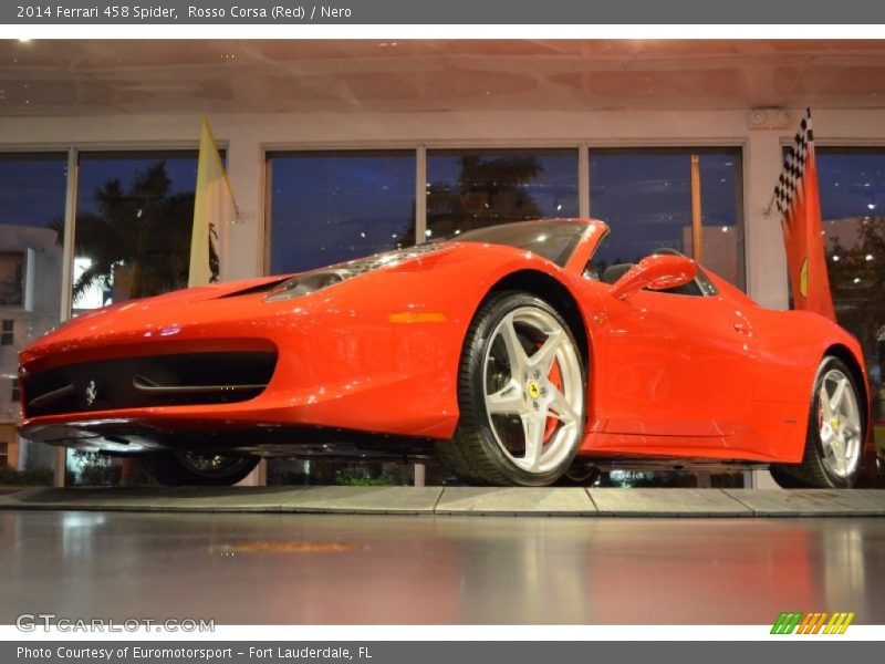 Rosso Corsa (Red) / Nero 2014 Ferrari 458 Spider