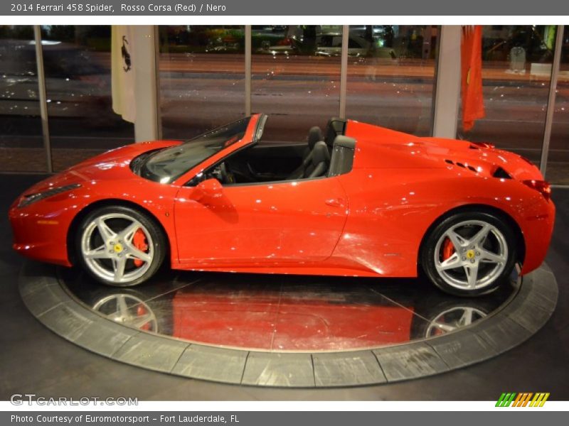 Rosso Corsa (Red) / Nero 2014 Ferrari 458 Spider