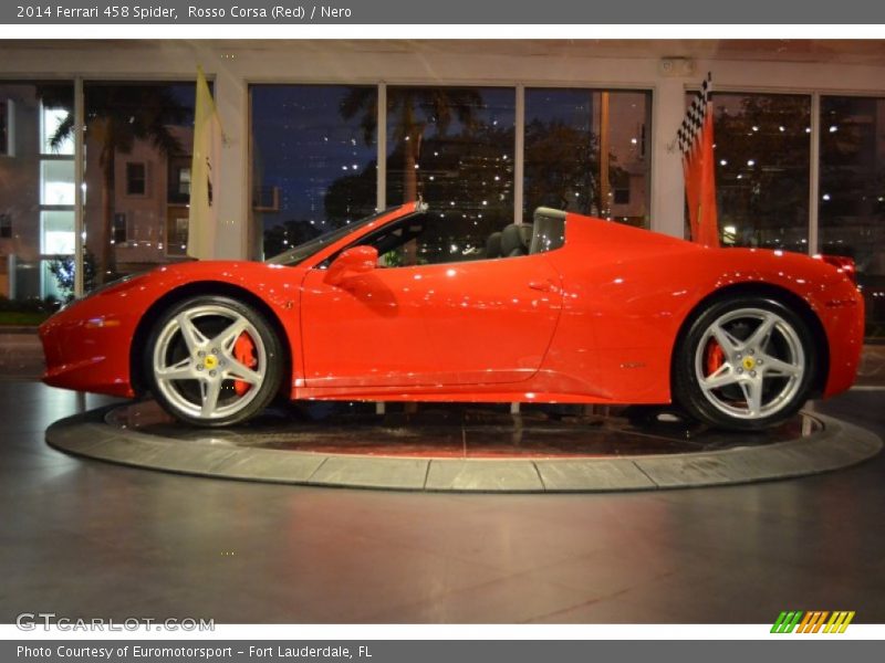 Rosso Corsa (Red) / Nero 2014 Ferrari 458 Spider
