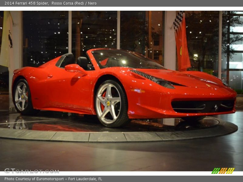 Rosso Corsa (Red) / Nero 2014 Ferrari 458 Spider