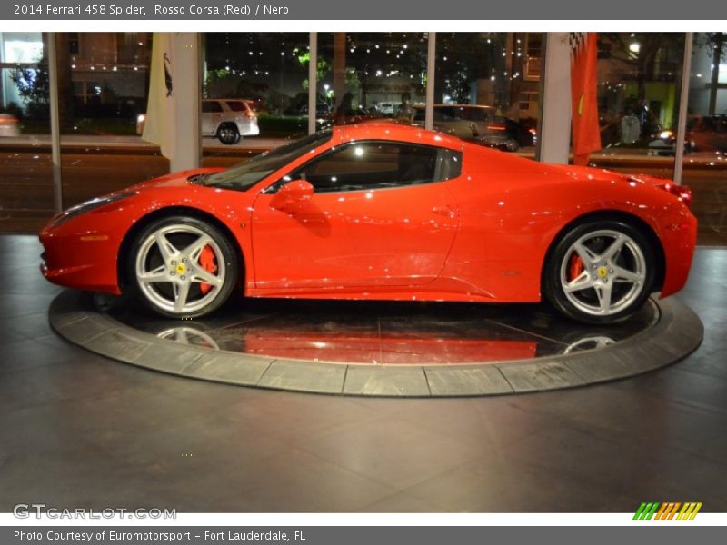Rosso Corsa (Red) / Nero 2014 Ferrari 458 Spider
