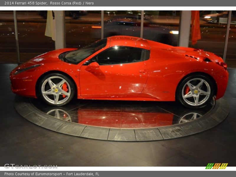 Rosso Corsa (Red) / Nero 2014 Ferrari 458 Spider