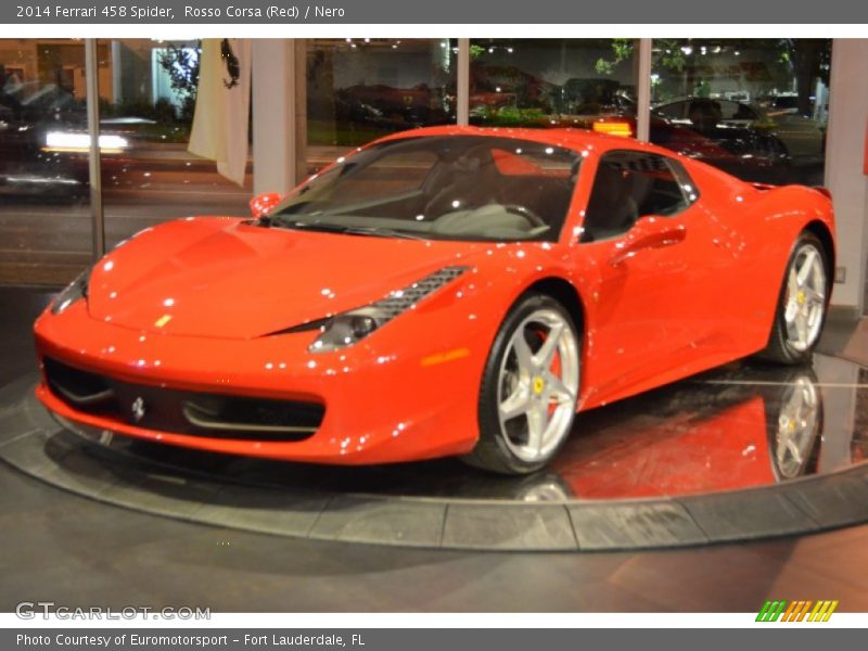 Rosso Corsa (Red) / Nero 2014 Ferrari 458 Spider