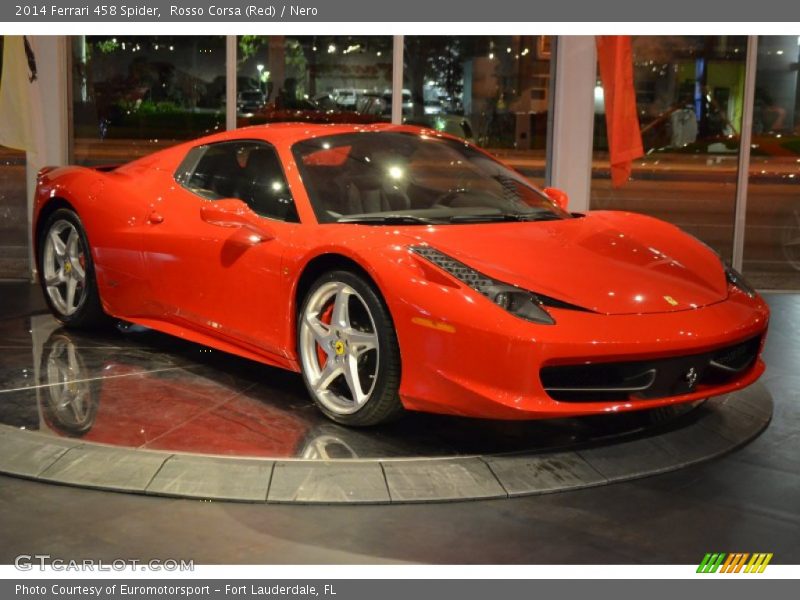 Rosso Corsa (Red) / Nero 2014 Ferrari 458 Spider