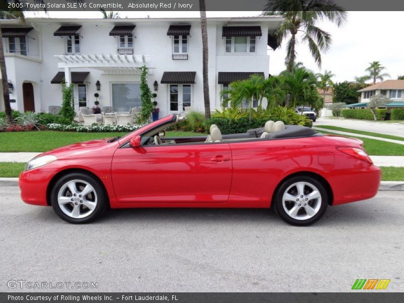 Absolutely Red / Ivory 2005 Toyota Solara SLE V6 Convertible