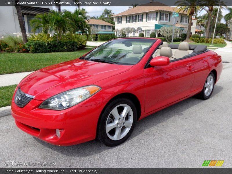 Absolutely Red / Ivory 2005 Toyota Solara SLE V6 Convertible
