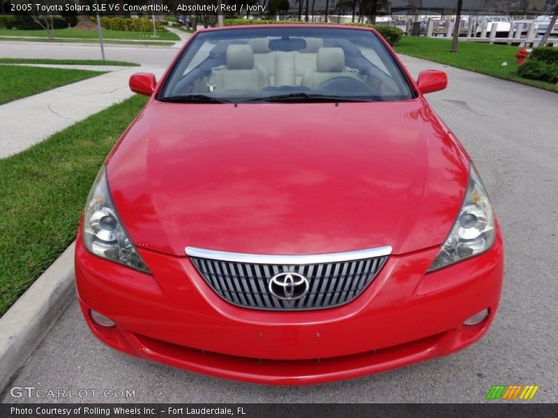 Absolutely Red / Ivory 2005 Toyota Solara SLE V6 Convertible