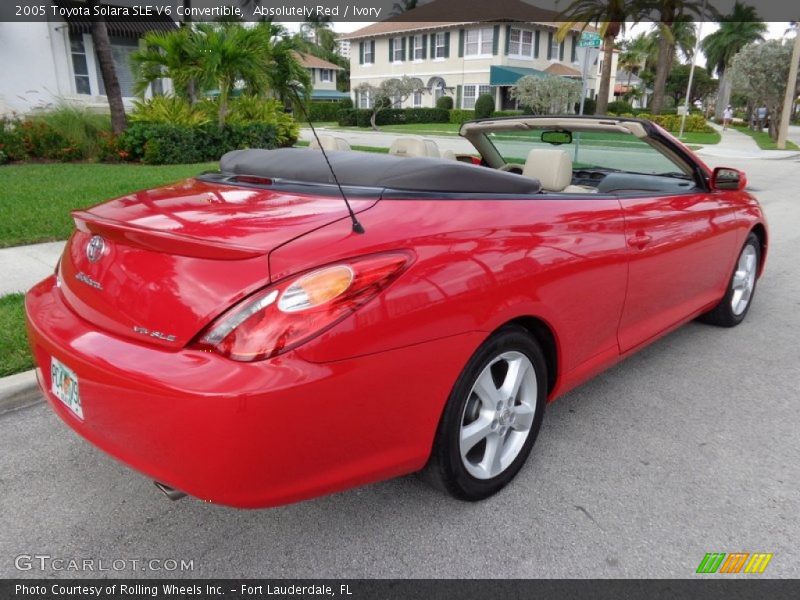 Absolutely Red / Ivory 2005 Toyota Solara SLE V6 Convertible