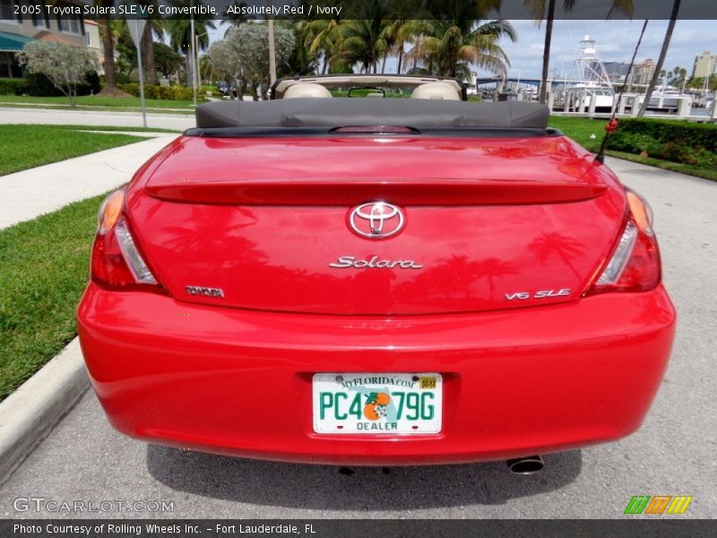 Absolutely Red / Ivory 2005 Toyota Solara SLE V6 Convertible