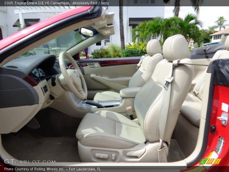 Front Seat of 2005 Solara SLE V6 Convertible