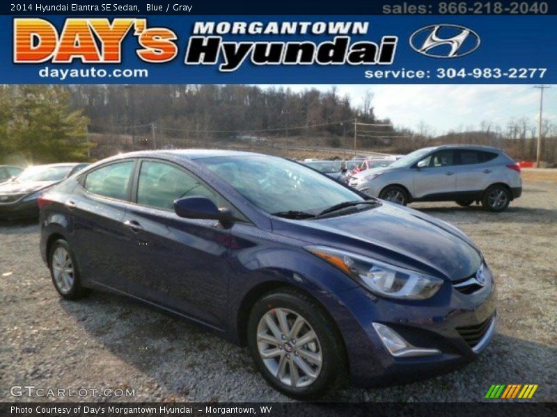 Blue / Gray 2014 Hyundai Elantra SE Sedan