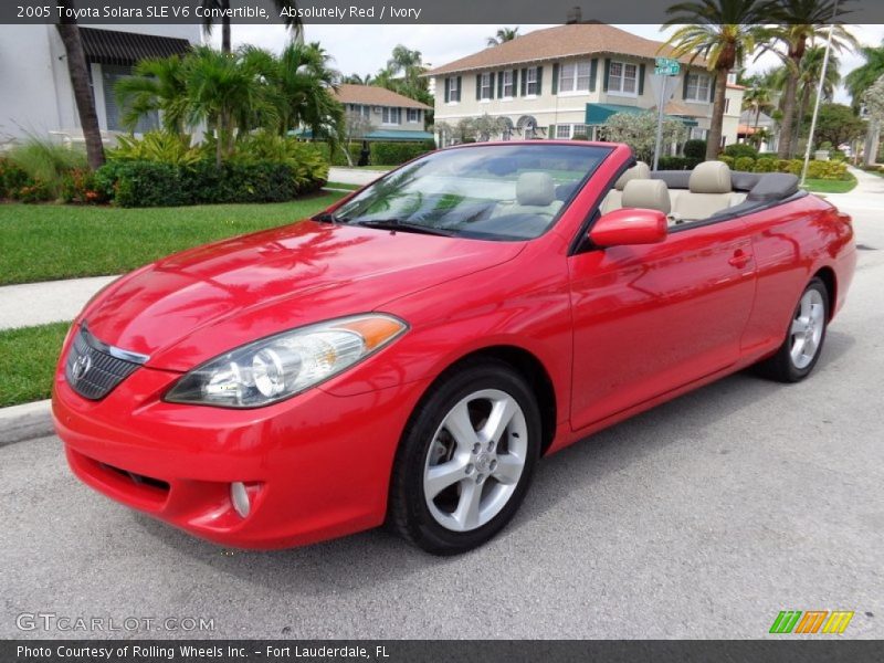 Absolutely Red / Ivory 2005 Toyota Solara SLE V6 Convertible